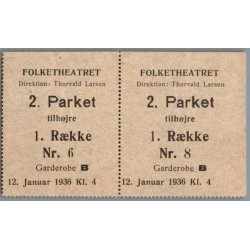 Folketeatret - Biletter 1936