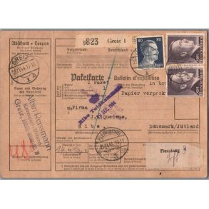 Addresskort fra Tyskland til Ribe - 3 - 11 - 44 - 