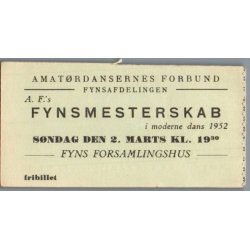 Amat�rdansernes Forbund - Fynsmesterskab i moderne dans 1952