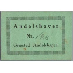 Andelshaver - Nr. 1905 - Gr�sted Andelsbageri