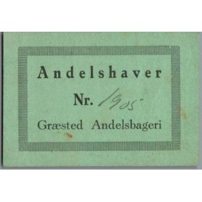 Andelshaver - Nr. 1905 - Gr�sted Andelsbageri