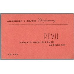 Andersen &amp; Sejrs Elevforening - Revu - 1951