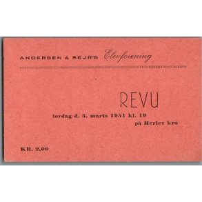 Andersen & Sejrs Elevforening - Revu - 1951