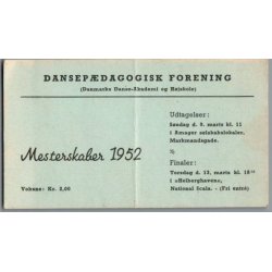 Dansep�dagogisk Forening - Mesterskaber 1952