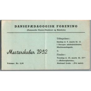 Dansep�dagogisk Forening - Mesterskaber 1952