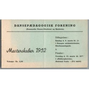 Dansep�dagogisk Forening - Mesterskaber 1952
