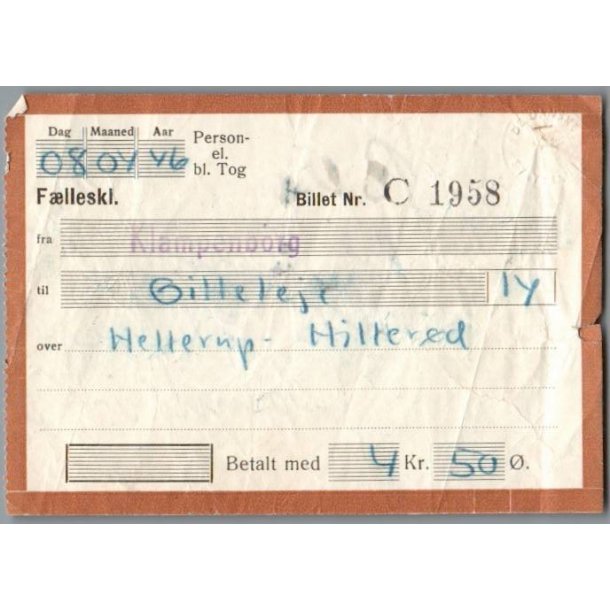 Danske Statsbaner - Klampenborg - Gilleleje