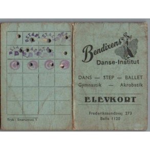 Bendixens Danse-Institut - Elevkort