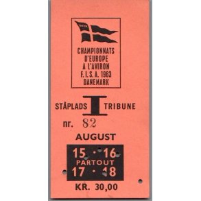 Europamesterskabet Roning 1963 - Bagsv�rd S� - Partout Kort