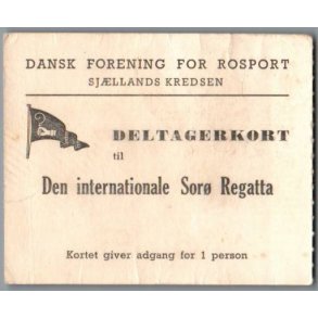 Dansk Forening for Rosport - Deltagerkort - Sor� Regatta
