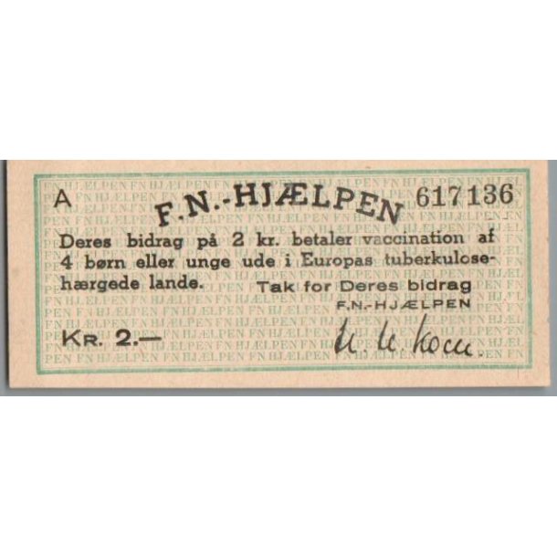 F.N. Hj�lpen - 2,- kr - 