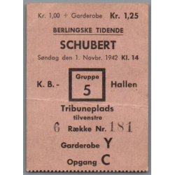 Schubert  K.B. Hallen - Billet