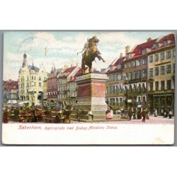 K�benhavn - H�jbroplads med Absalons Statue - Postkort - Brugt