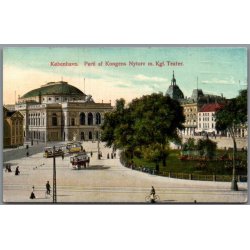 K�benhavn - Parti af Kongens Nytorv m. Kgl. Teater - Postkort - Brugt