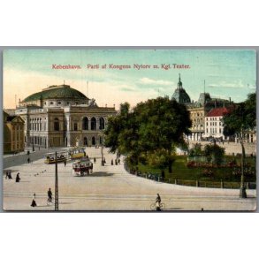K�benhavn - Parti af Kongens Nytorv m. Kgl. Teater - Postkort - Brugt