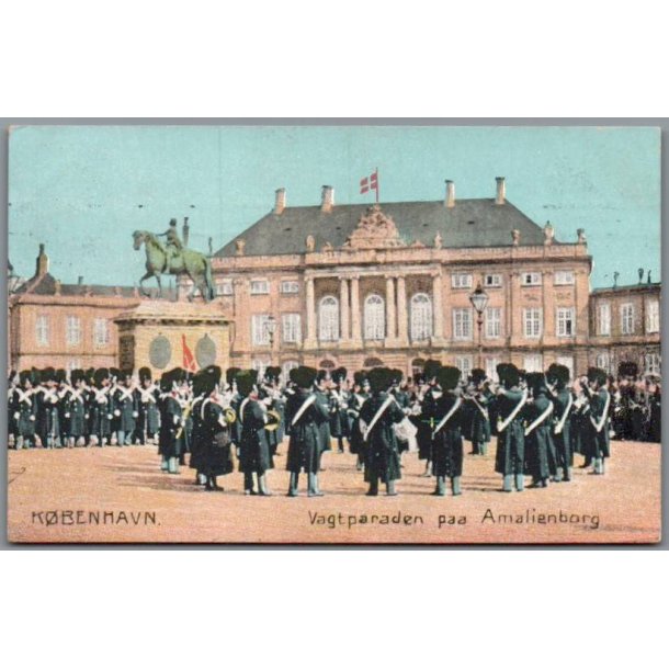 K�benhavn - Vagtparaden paa Amalienborg - Postkort - Brugt