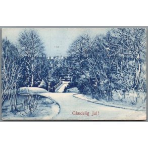 K�benhavn - �rstedsparken - Gl�delig Jul - Postkort - Brugt