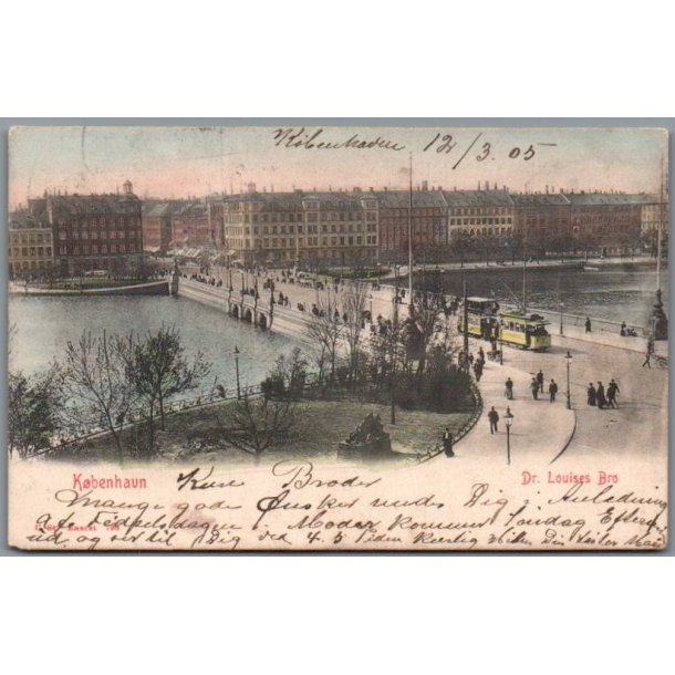 K�benhavn - Dronning Louises Bro - Postkort - Brugt
