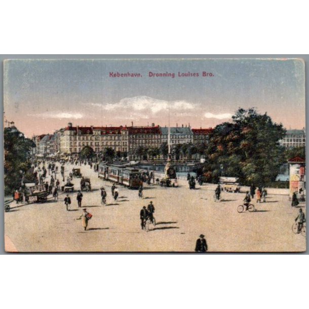 K�benhavn - Dronning Louises Bro - Postkort - Brugt - Svagt Hj�rne !