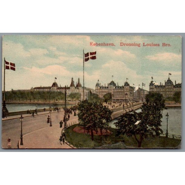 K�benhavn - Dronning Louises Bro - Postkort - Brugt