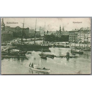 K�benhavn - Kanalparti  - Postkort - Brugt