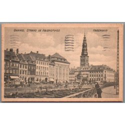 K�benhavn - Gammel Strand og H�jbro Plads - Postkort - Brugt