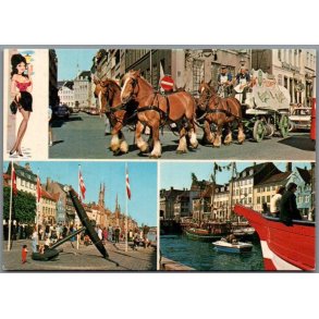 K�benhavn - Partier fra  Nyhavn - Postkort - Ubrugt