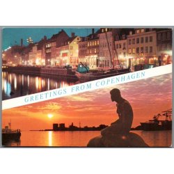 K�benhavn - Nyhavn ved nat - Postkort - Ubrugt