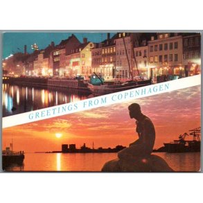 K�benhavn - Nyhavn ved nat - Postkort - Ubrugt