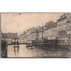 Nyhavn og Kongens Nytorv - Postkort - Brugt