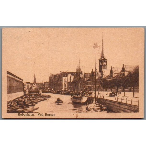 K�benhavn - Ved B�rsen - Postkort - Brugt