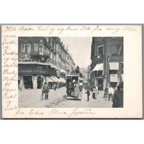 K�benhavn - Str�get - Postkort - Brugt - Lille Hak forneden, men vi er 120 �r !!
