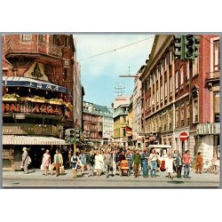 K�benhavn - Str�get set fra Gammel Torv - Postkort - Ubrugt