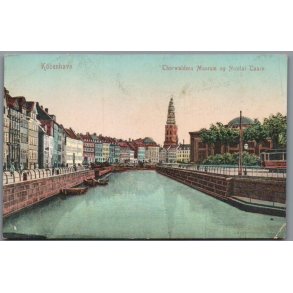 K�benhavn - Thorvaldsens Museum og Nikolai Taarn - Postkort - Ubrugt