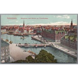 K�benhavn - B�rsbroen med B�rsen og Privatbanken  - Postkort - Brugt