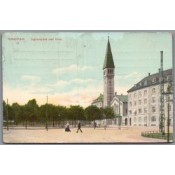 K�benhavn - Enghaveplads med Kirke - Postkort - Brugt