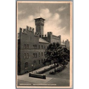 K�benhavn - Hovedbrandstationen - Postkort - Brugt - Fold Forneden !