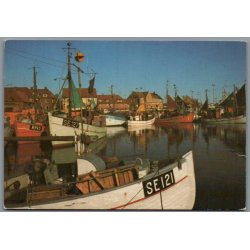 Bornholm -  Aftenstemning - Allinge Havn - Postkort - Brugt