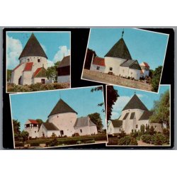 Bornholm - Rundkirker - Postkort - Brugt