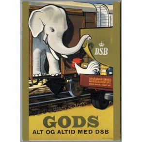 GODS - Alt og Altid med DSB - Postkort - Ubrugt