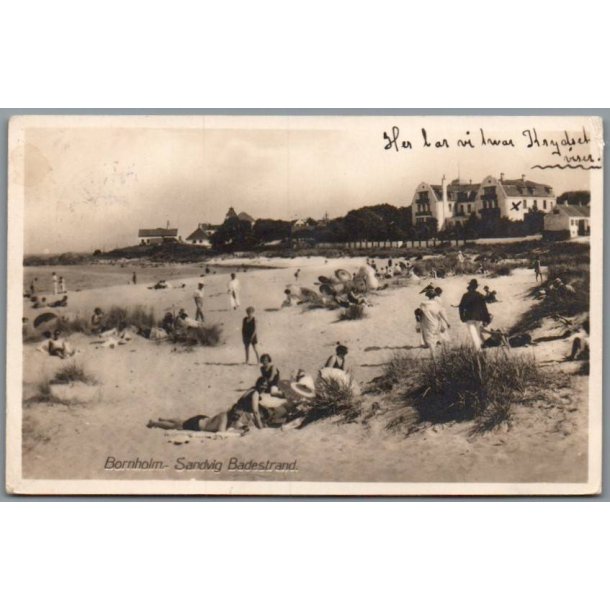 Bornholm - Sandvig Badestrand - Postkort - Brugt