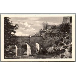 Bornholm - Broen til Hammershus Ruiner - Postkort - Ubrugt - Har v�ret kl�bet op !