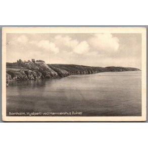 Bornholm - Kystparti ved Hammershus Ruiner - Postkort - Brugt