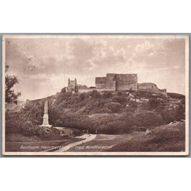Bornholm - Hammershus med Mindest�tten - Postkort - Brugt