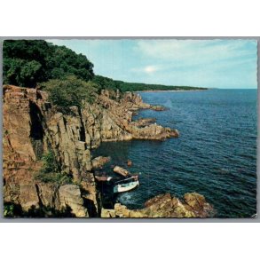 Bornholm - Klippeparti ved R� - Postkort - Brugt