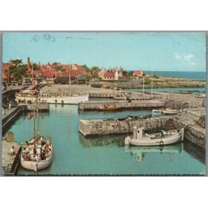 Gudhjem Havn - Postkort - Brugt - Svagt hj�rne !