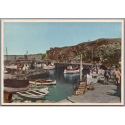 Gudhjem Havn - Postkort - Ubrugt - Har v�ret kl�bet op !