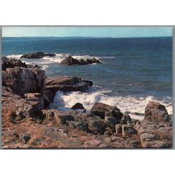 Klippeparti fra Gudhjem - Bornholm - Postkort - Brugt