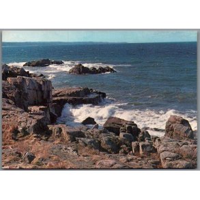 Klippeparti fra Gudhjem - Bornholm - Postkort - Brugt