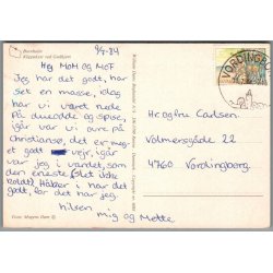 Klippeparti fra Gudhjem - Bornholm - Postkort - Brugt